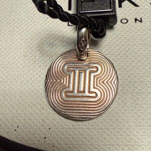 NWT Links of London Sterling Gemini Zodiac Disc Charm Vintage incl oval box
